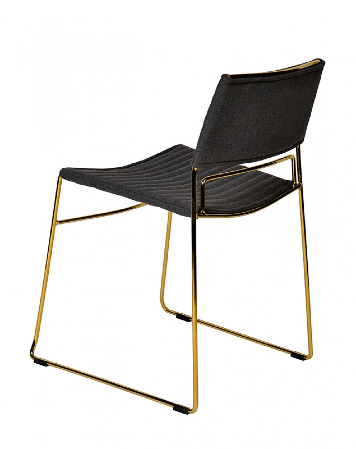 Gray Gold Fabric Dining Chairs - Set of 2