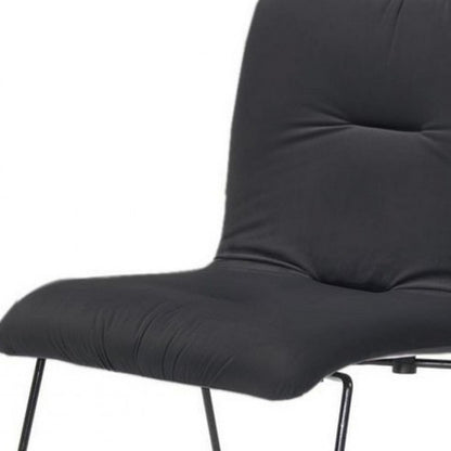 Dark Gray Velvet Dining Chairs - Set of 2