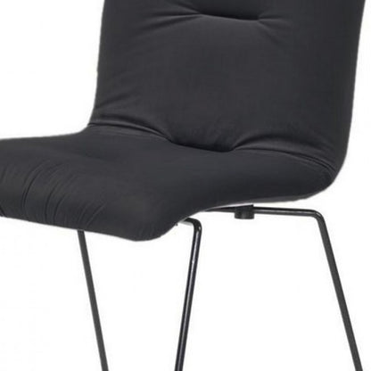 Dark Gray Velvet Dining Chairs - Set of 2