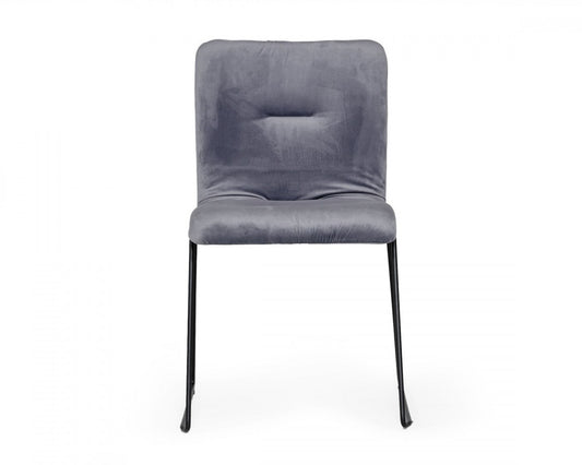 Gray Velvet Dining Chairs - Set of 2