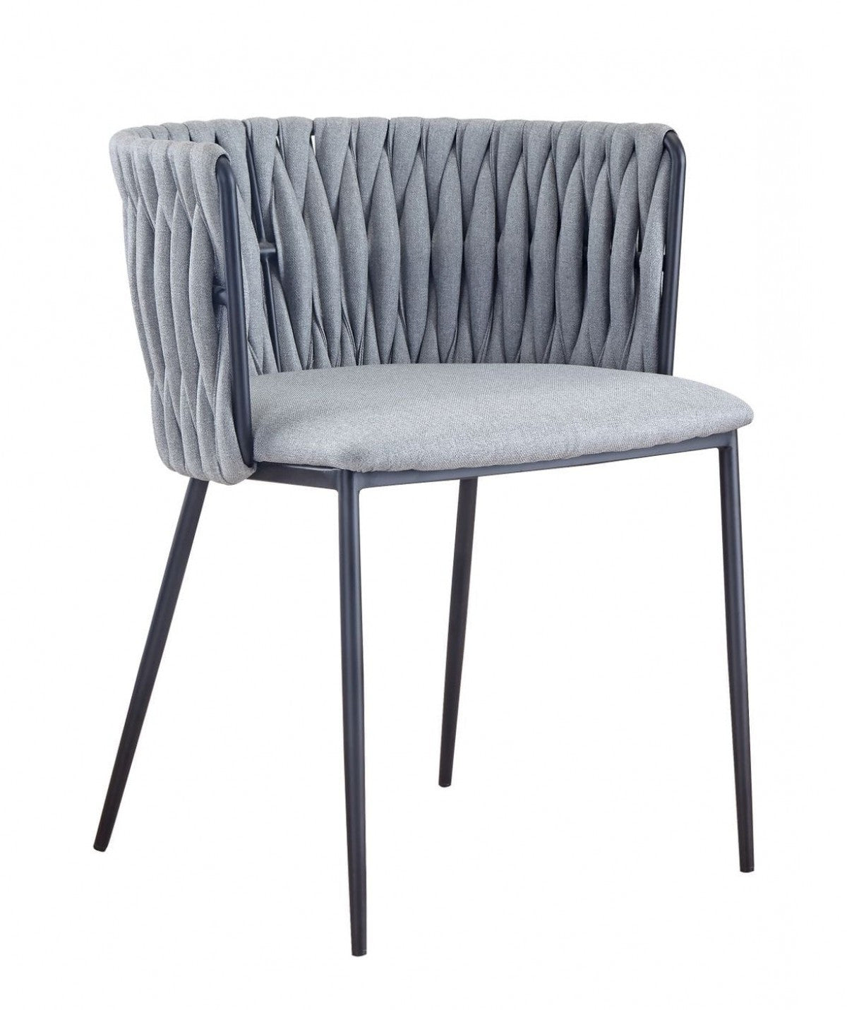 Light Gray Black Contemporary Dining Chair