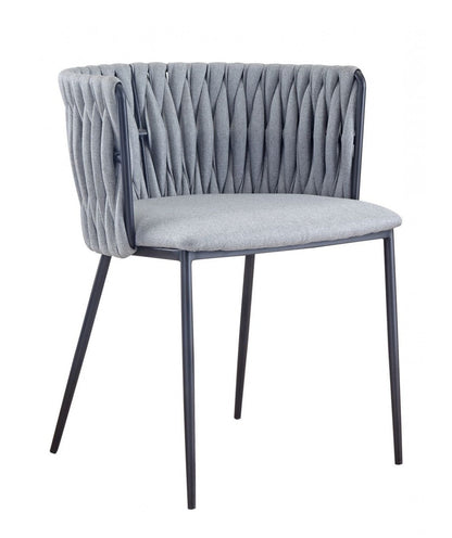 Light Gray Black Contemporary Dining Chair