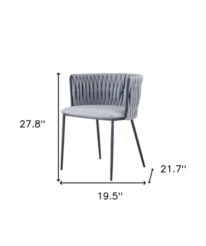 Light Gray Black Contemporary Dining Chair