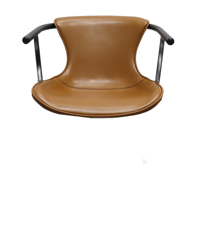 Camel & Black Faux Leather Dining Chair