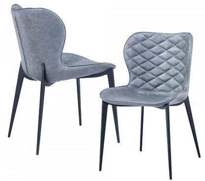 Gray Black Modern Dining Chairs - Set of 2