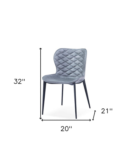 Gray Black Modern Dining Chairs - Set of 2