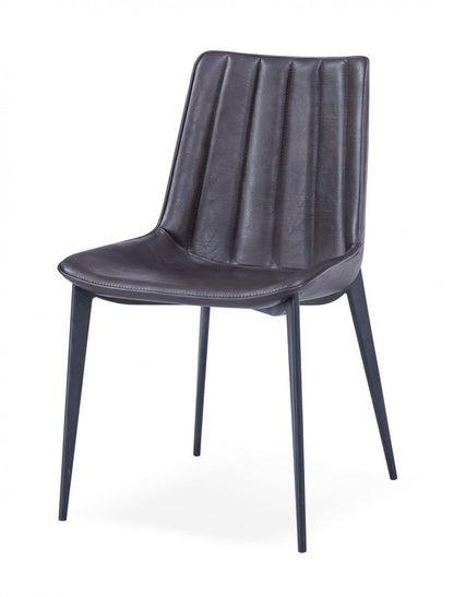 Brown Black Modern Dining Chairs - Set of 2