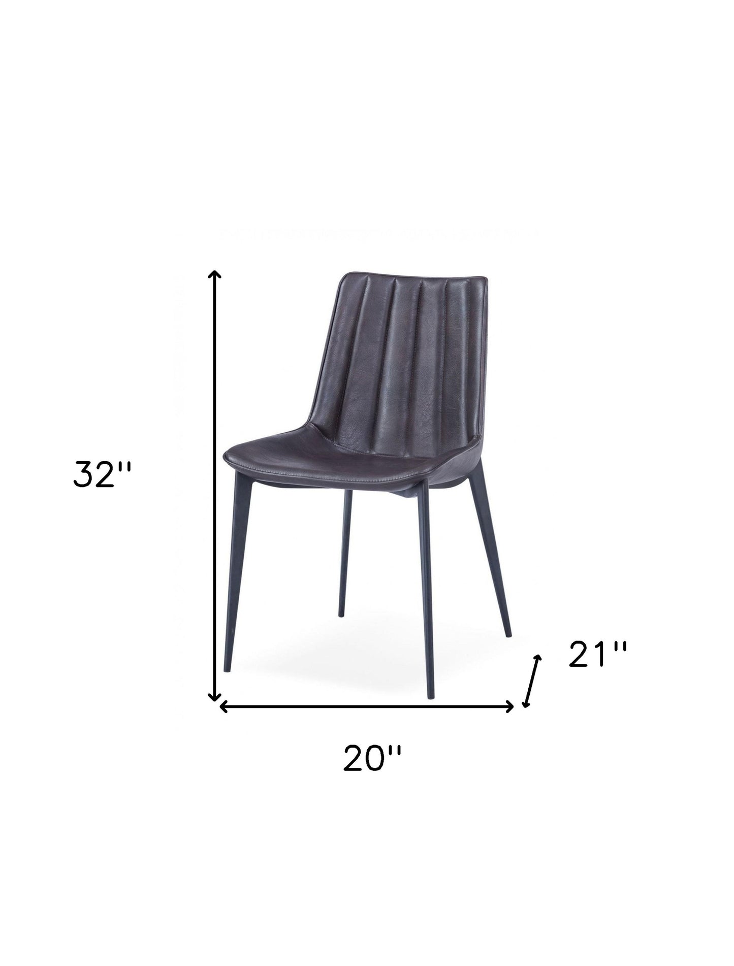 Brown Black Modern Dining Chairs - Set of 2