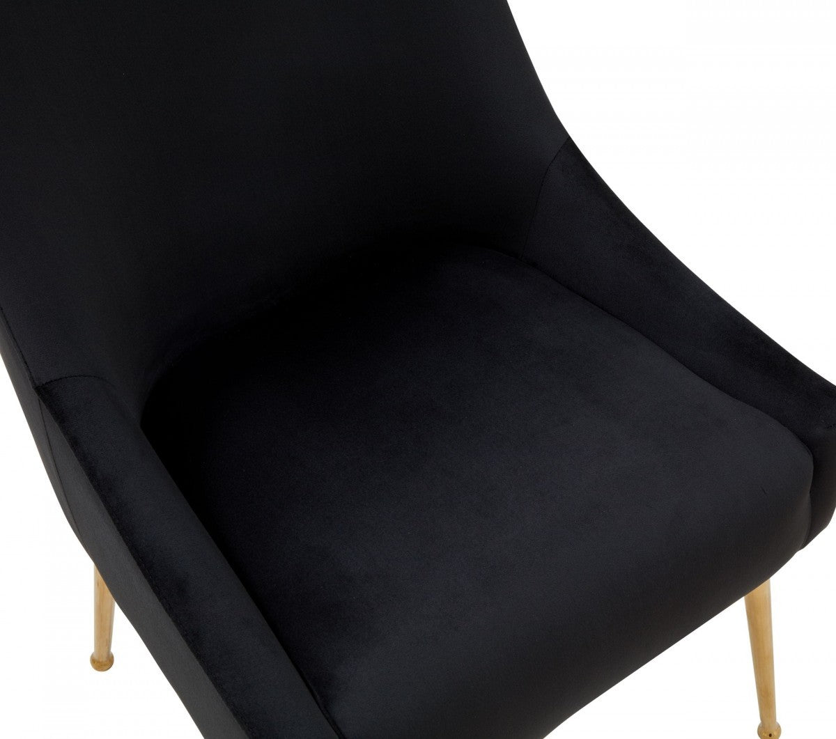 Black Gold Velvet Dining Chairs - Set of 2