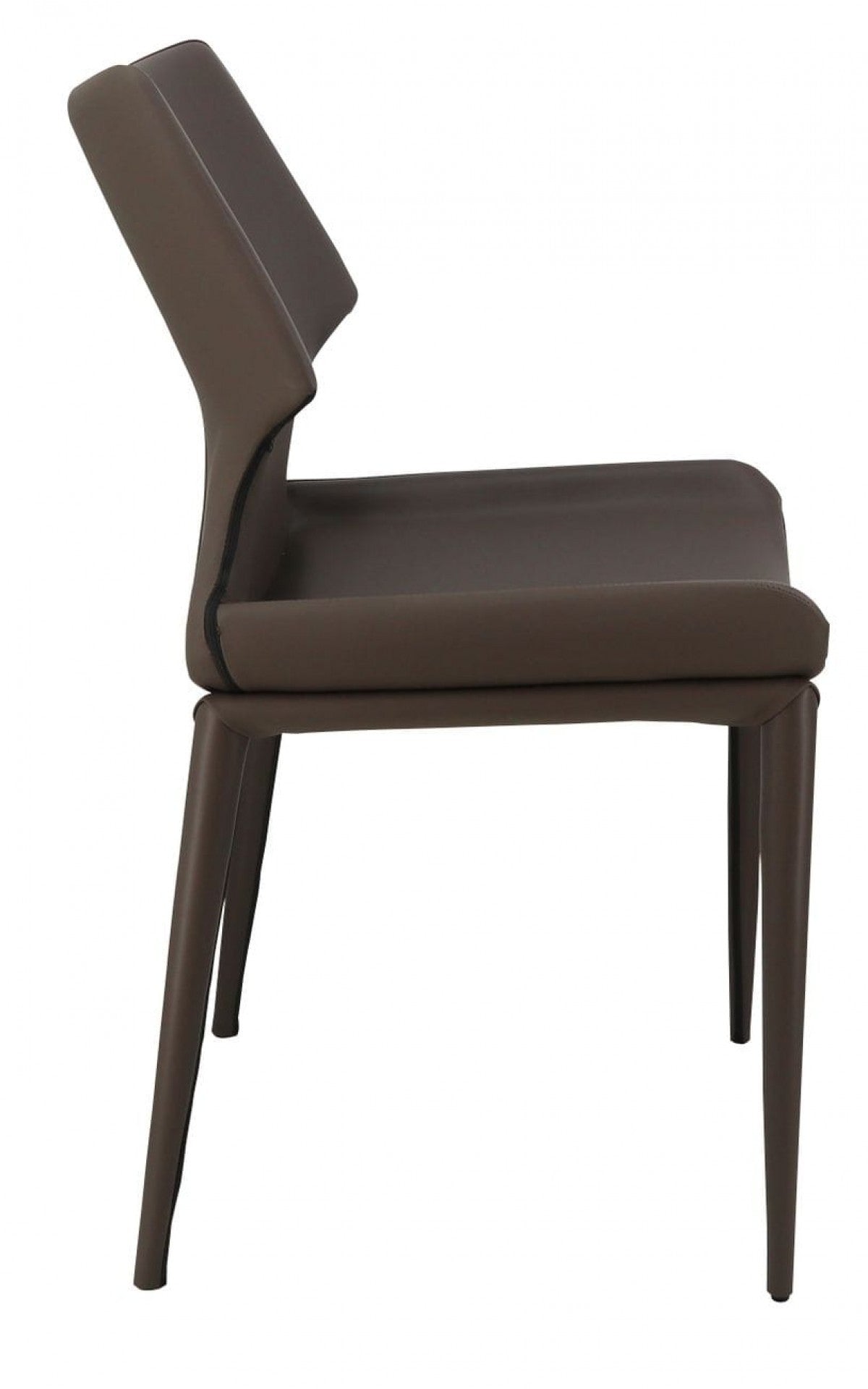 Gray Faux Leather Wrapped Dining Chairs - Set of 2