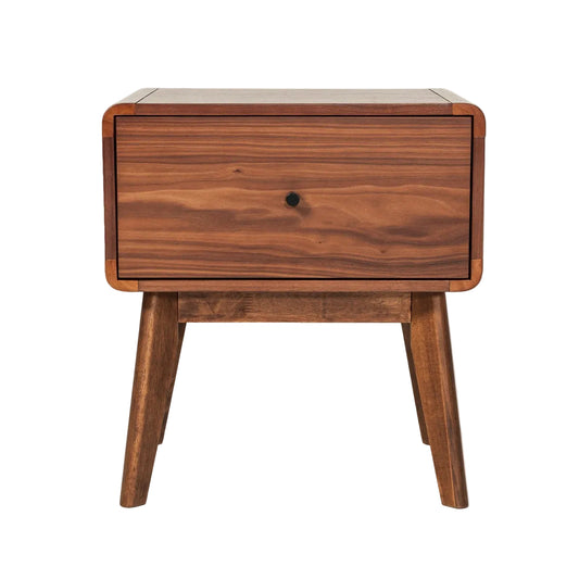 Mid Century Walnut Nightstand w/ Drawer