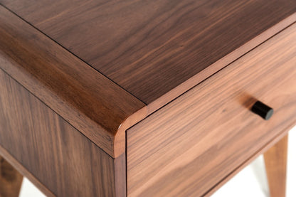 Mid Century Walnut Nightstand w/ Drawer