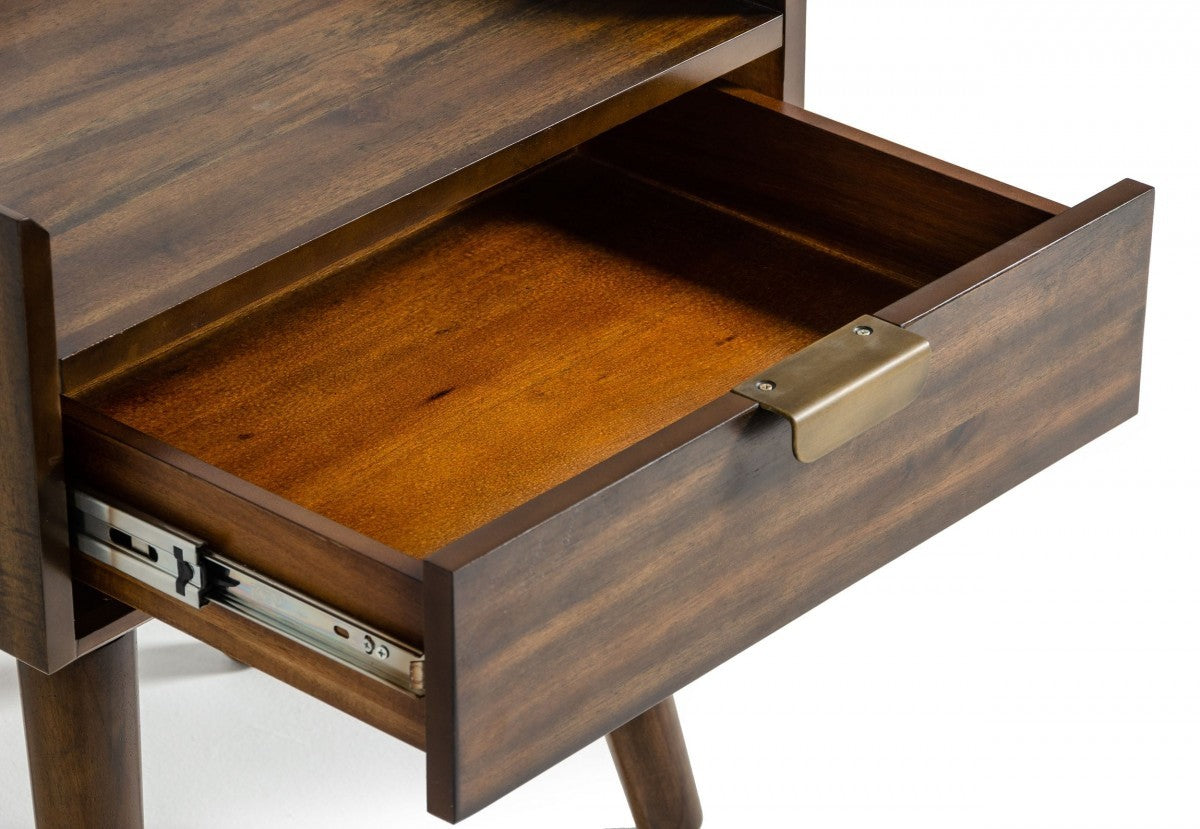 Classic Dark Walnut Acacia Nightstand
