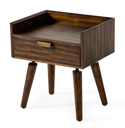 Classic Dark Walnut Acacia Nightstand