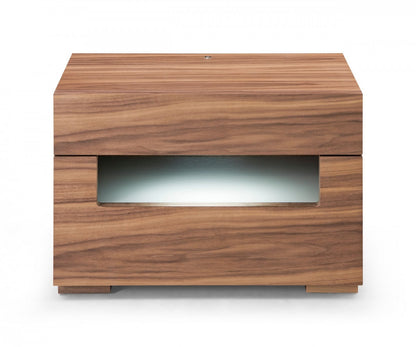 Darby Walnut Nightstand w/ 2 Drawers