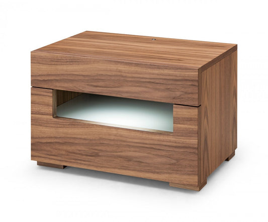 Darby Walnut Nightstand w/ 2 Drawers