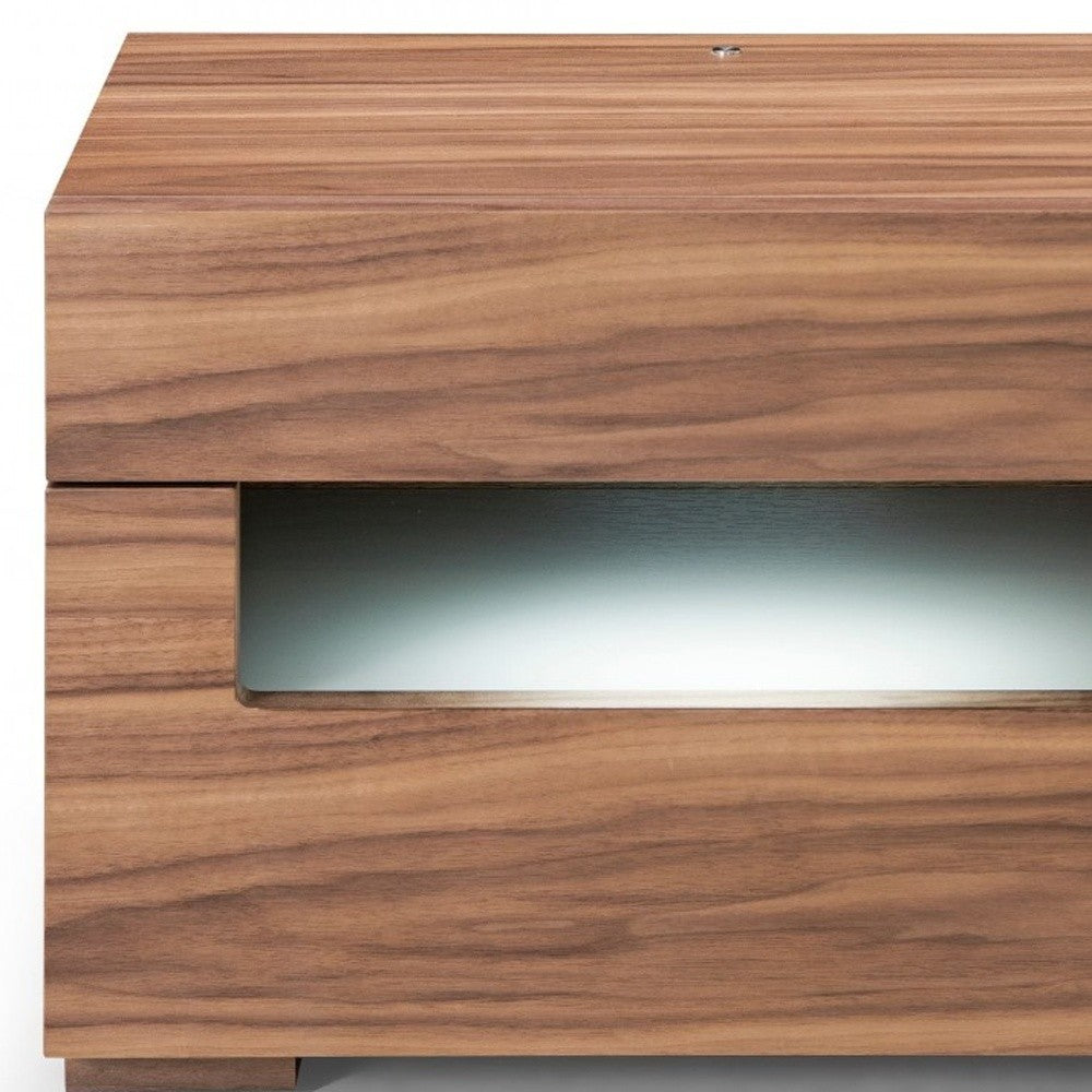 Darby Walnut Nightstand w/ 2 Drawers