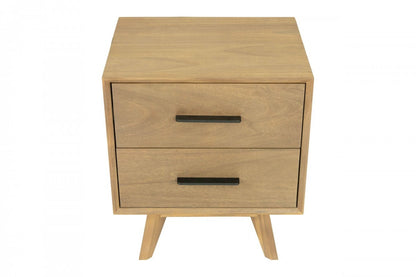 Natural Light Mocha Contemporary Nightstand
