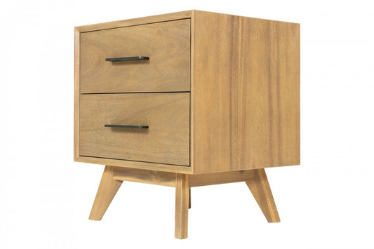 Natural Light Mocha Contemporary Nightstand
