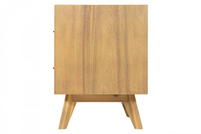 Natural Light Mocha Contemporary Nightstand