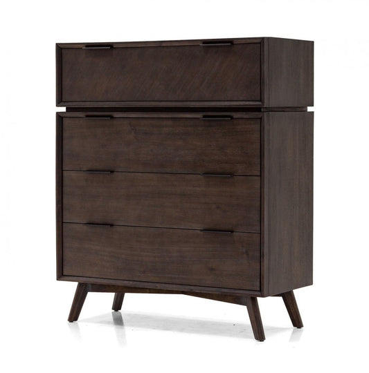 Natural Solid Wood 4-Drawer Chest