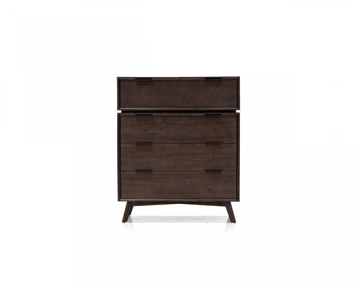Natural Solid Wood 4-Drawer Chest