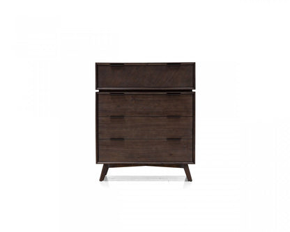 Natural Solid Wood 4-Drawer Chest