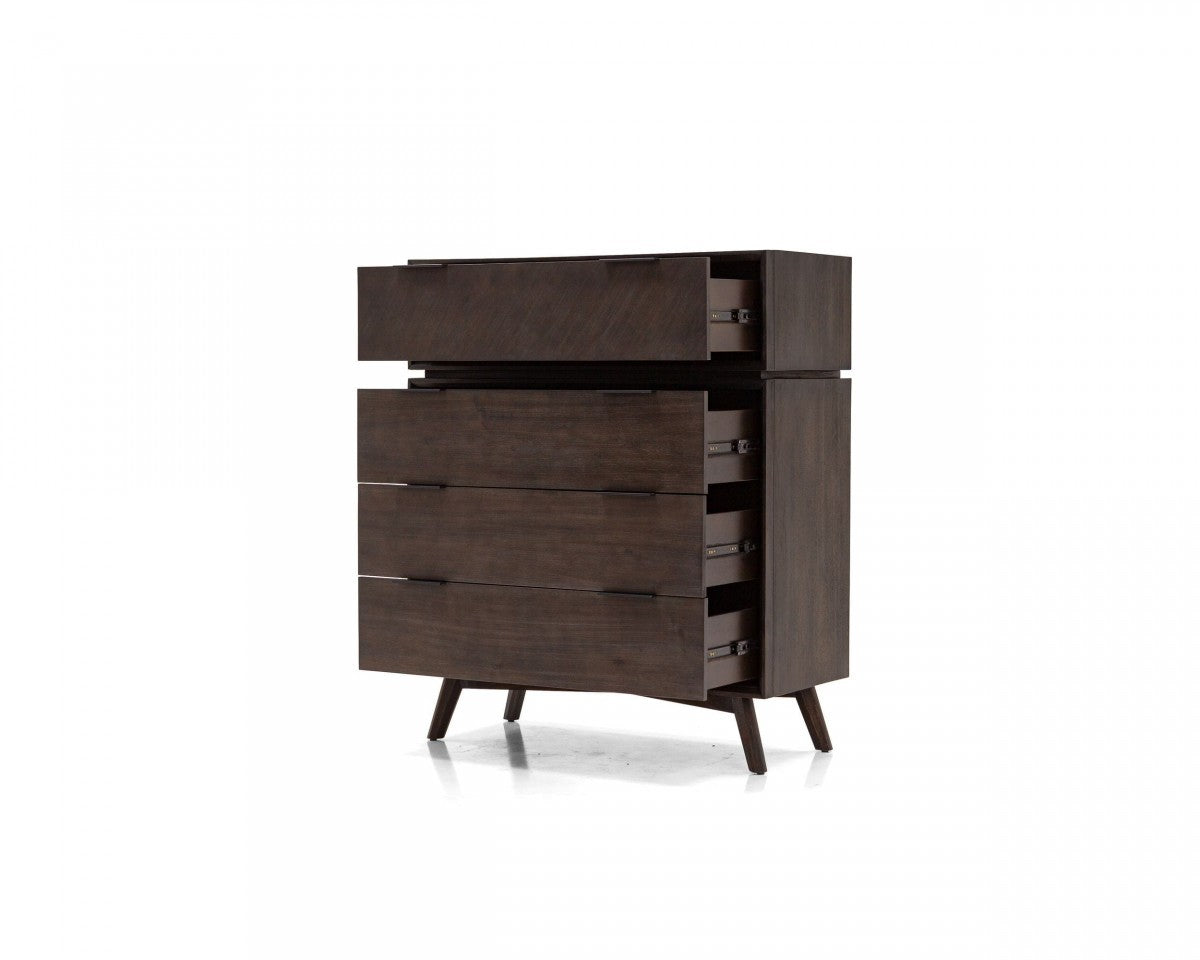 Natural Solid Wood 4-Drawer Chest