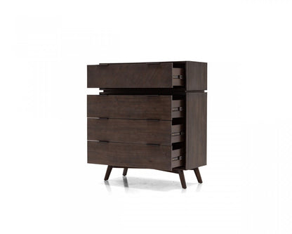 Natural Solid Wood 4-Drawer Chest
