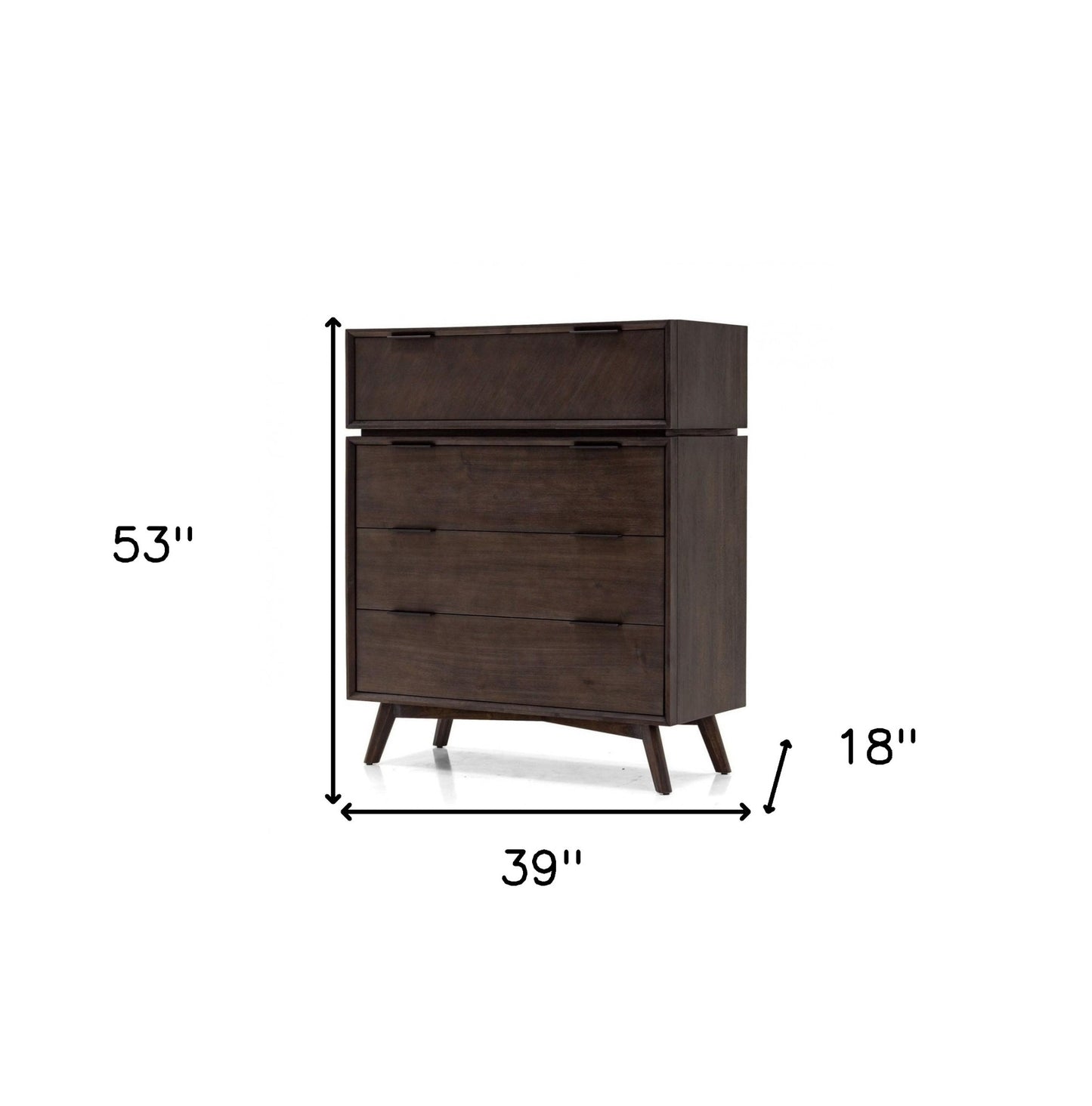 Natural Solid Wood 4-Drawer Chest