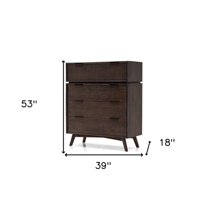 Natural Solid Wood 4-Drawer Chest