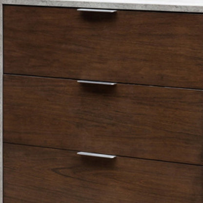 Silver Iron Drawer Combo Dresser