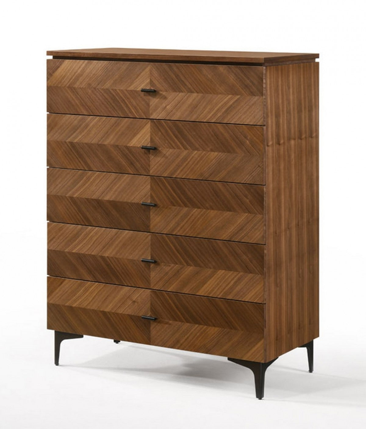 Aged Gray Solid Wood 3-Drawer Gentleman's Chest