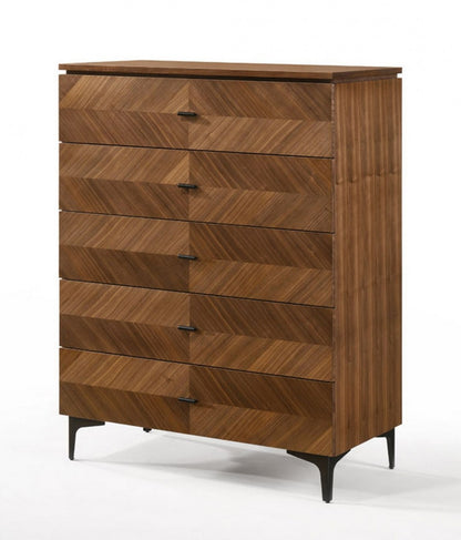 Aged Gray Solid Wood 3-Drawer Gentleman's Chest