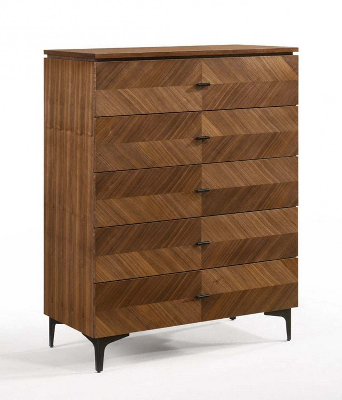 Aged Gray Solid Wood 3-Drawer Gentleman's Chest