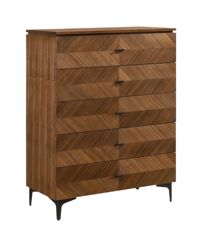 Aged Gray Solid Wood 3-Drawer Gentleman's Chest
