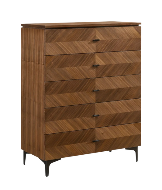 Aged Gray Solid Wood 3-Drawer Gentleman's Chest