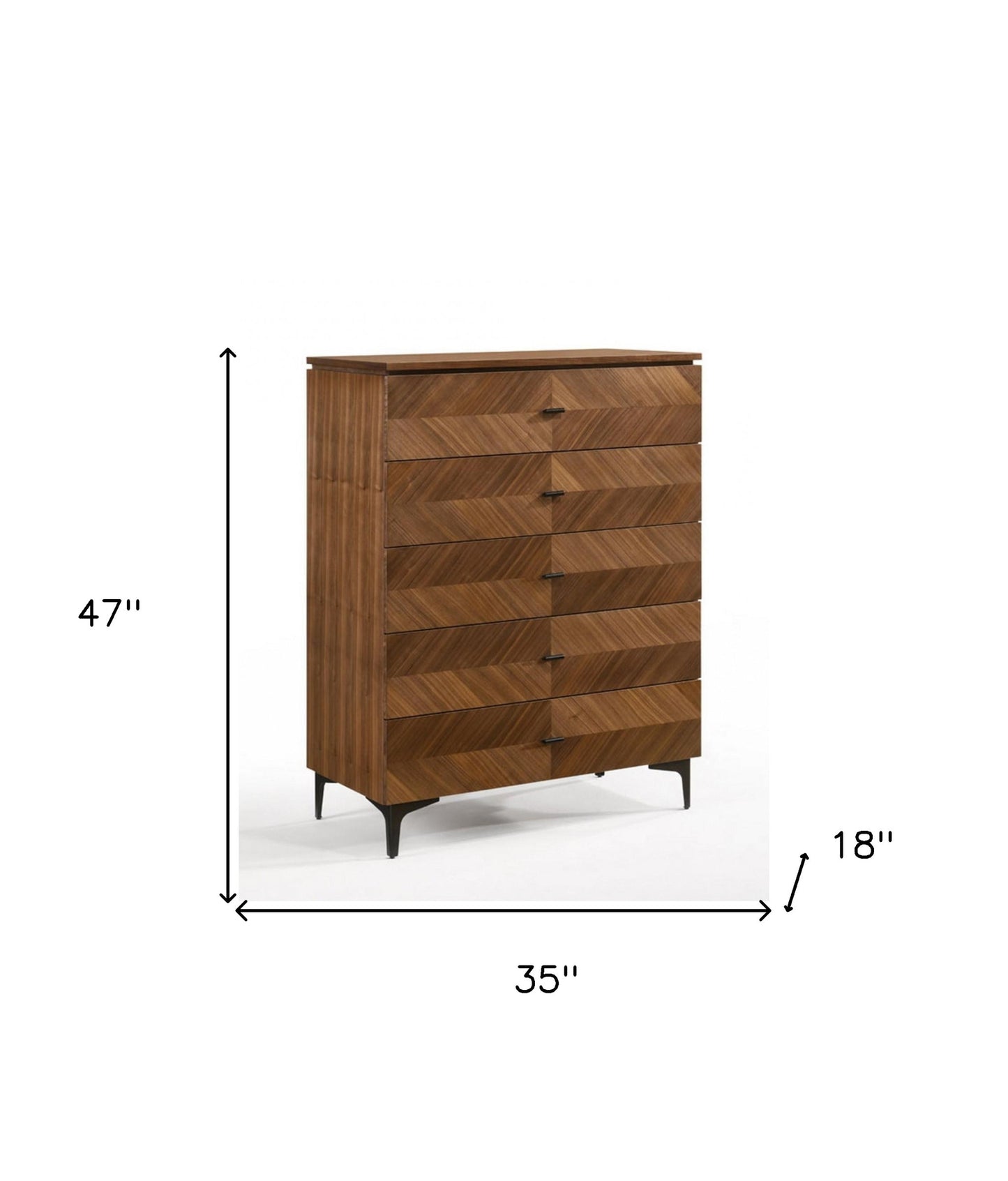 Aged Gray Solid Wood 3-Drawer Gentleman's Chest