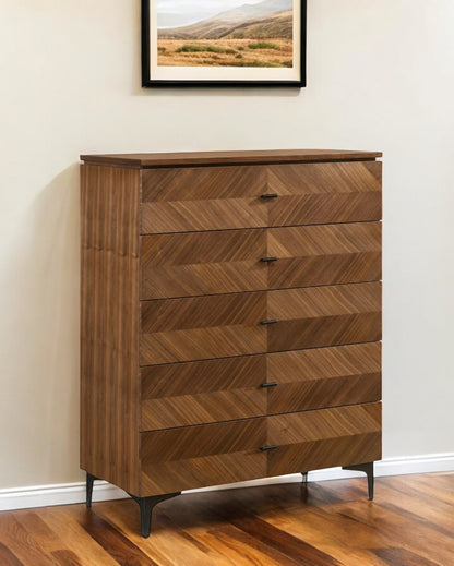 Aged Gray Solid Wood 3-Drawer Gentleman's Chest