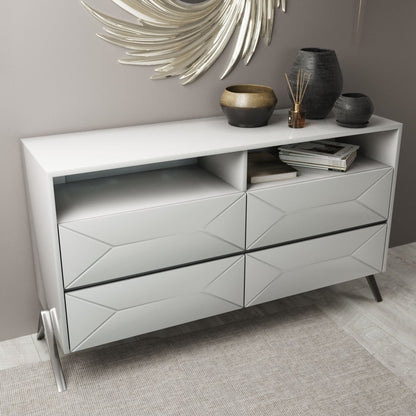Brown Solid Wood 9-Drawer Double Dresser