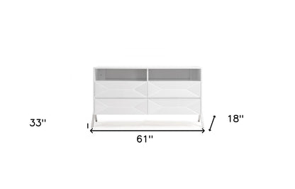 Brown Solid Wood 9-Drawer Double Dresser
