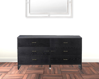 Gray Wash Solid Wood 7-Drawer Triple Dresser