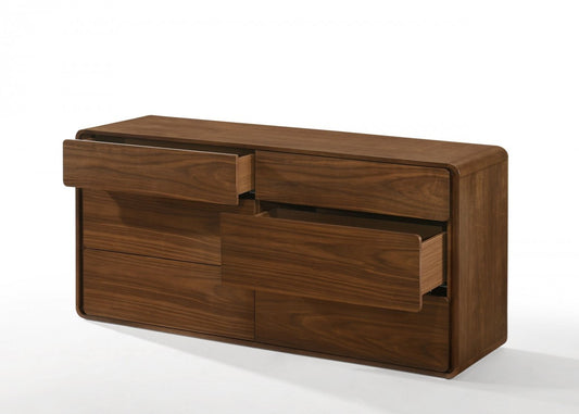 Beige 6-Drawer Double Dresser