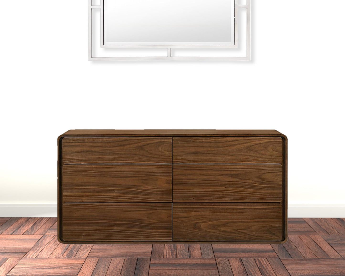 Beige 6-Drawer Double Dresser