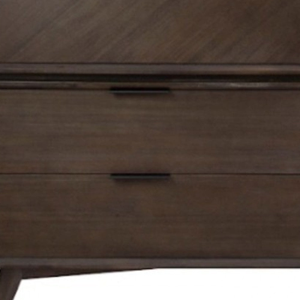 Grey Wood 6-Drawer Double Dresser