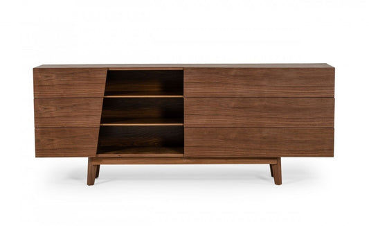 Champagne Wood Mirrored 7-Drawer Triple Dresser
