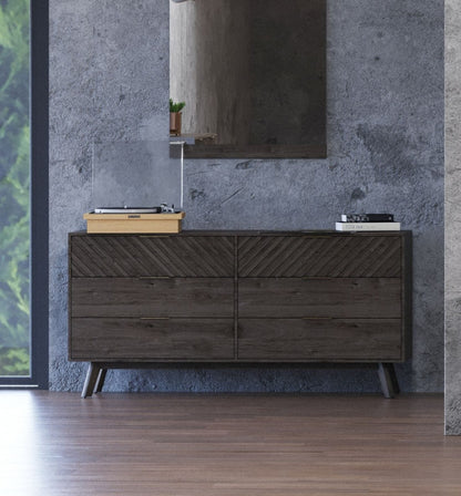 Pearl Wood 5-Drawer Triple Dresser