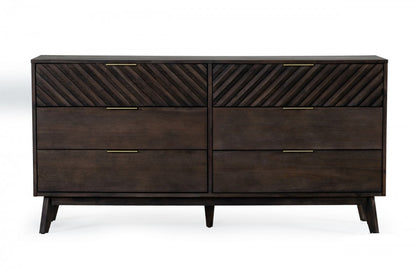 Pearl Wood 5-Drawer Triple Dresser