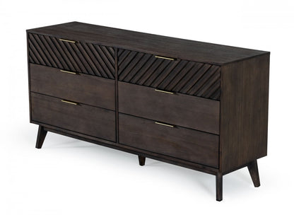 Pearl Wood 5-Drawer Triple Dresser