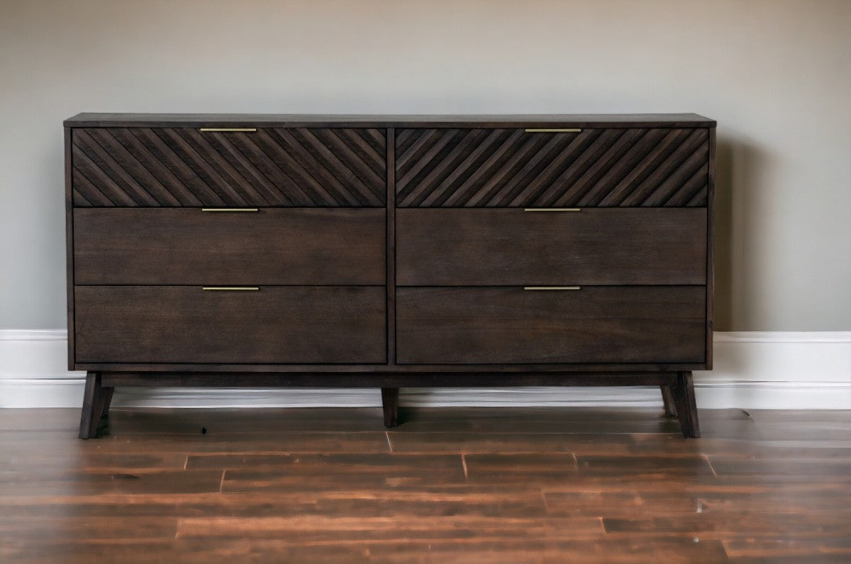 Pearl Wood 5-Drawer Triple Dresser